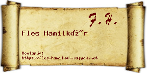 Fles Hamilkár névjegykártya